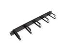 VALUE 19" 1U Cable Management Plate, G-Type, 5 Hooks, black