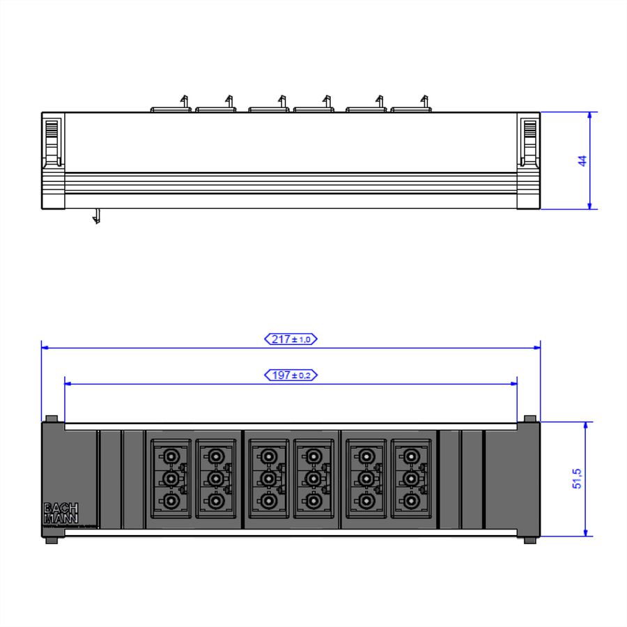 BACHMANN Consolidation Point 6xGST18, black current GST18