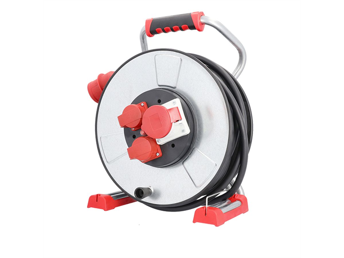 BACHMANN professional CEE cable reel IronCoat 3xCEE7/3 25.0m CEE7/7