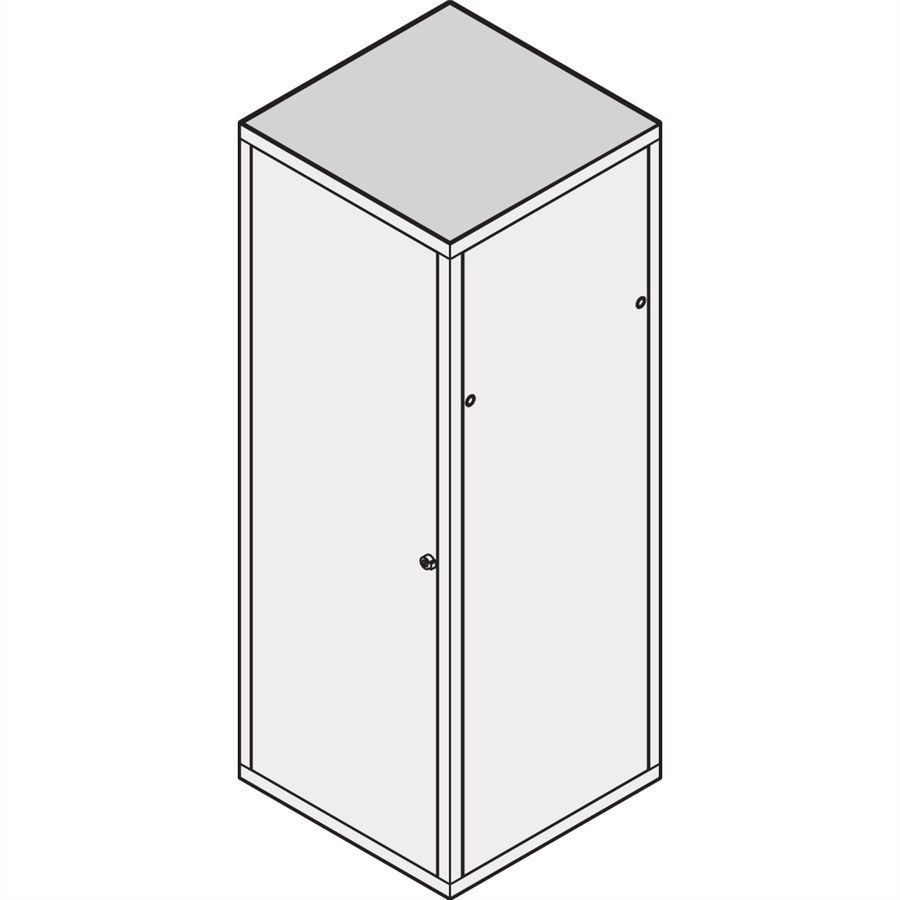 SCHROFF Eurorack Top Cover Flush, Plain, RAL 7021, 600W 600D