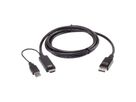 ATEN 2L-7D02HDP True 4K HDMI zu DP Kabel 1,8m, True 4K