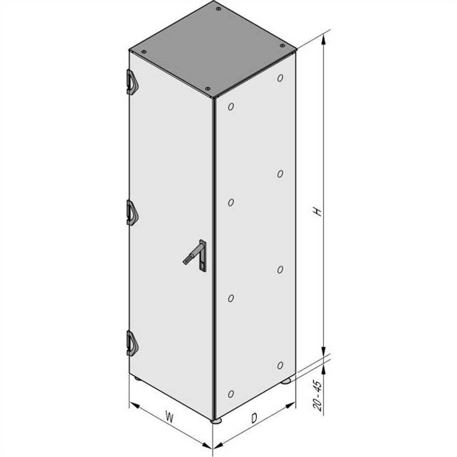 SCHROFF Varistar EMC, IP 55, Base Plate With Cable entry