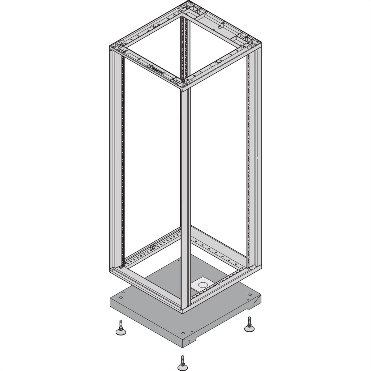 SCHROFF Novastar Base/Plinth, 45H 553W 500D