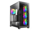 XILENCE Xilent Gleam X818.ARGB Gaming ATX PC-behuizing zwart, RGB ATX Midi Tower
