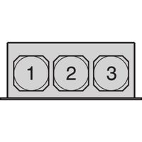 SCHROFF 19" ventilatorbehuizing, 1 HE voor 3 ventilatoren, 25 mm