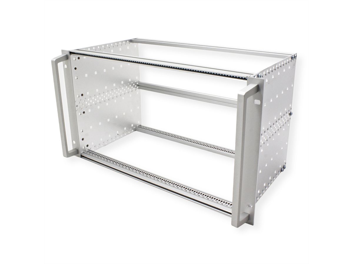 SCHROFF EuropacPRO 19" moduledrager voor moduledrager, zwaar, achteraf af te schermen, met handgreep vooraan, 6 HE, 235 mm