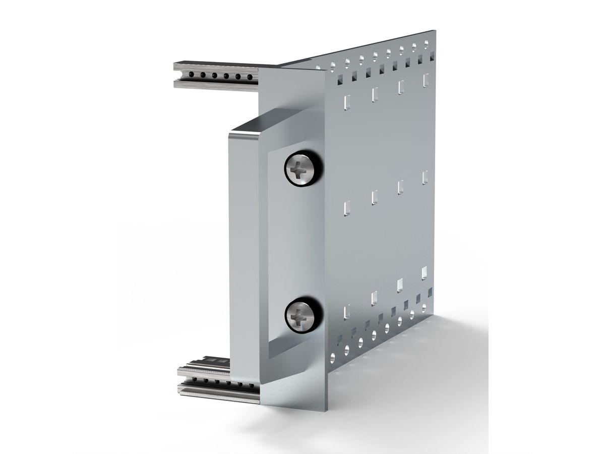 SCHROFF eendelige voorhandgreep, breedte 12,2 mm, blank geanodiseerd, 3 HE