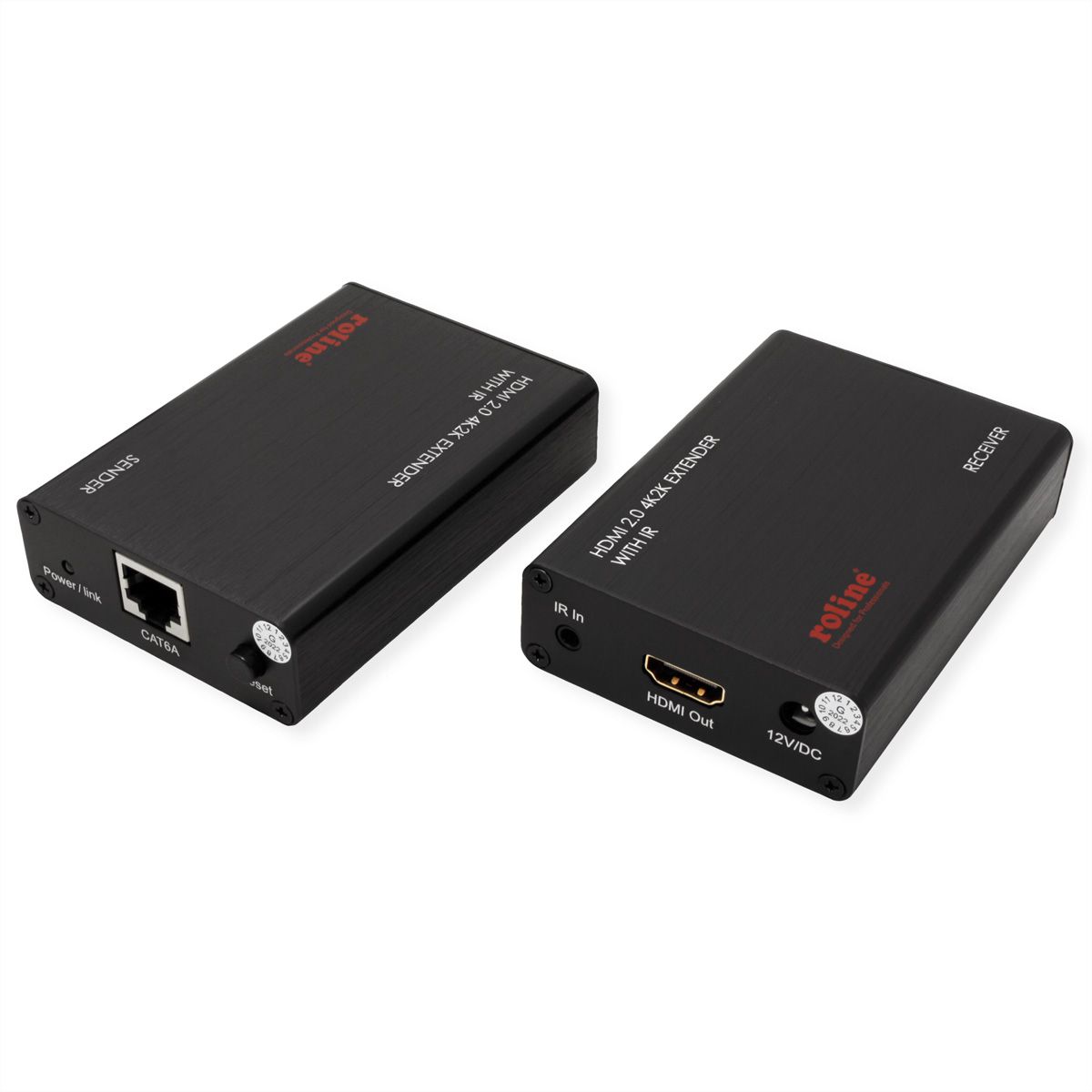 ROLINE Audio/Video System, HDMI, via Cat.6A, 4K@60Hz, 30m/45m