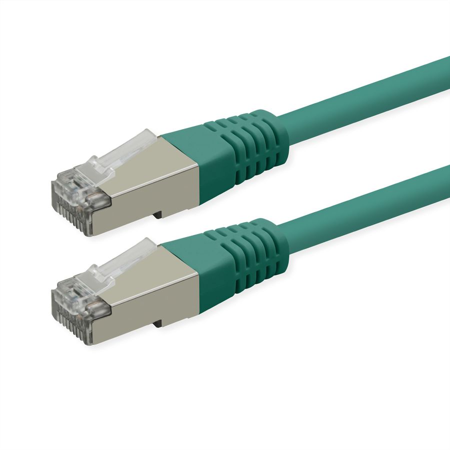 ROLINE patchkabel Cat.6 (klasse E), PoE, S/FTP (PiMF), groen, 7 m