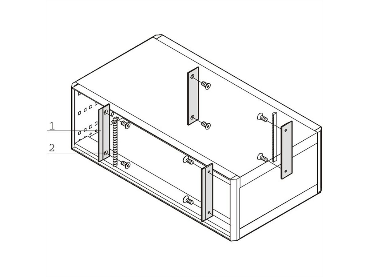SCHROFF RatiopacPRO EMC Shielding Kit, Front Panel to Side Panel, 2 U