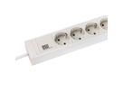 BACHMANN 19'' PVC 8x socket strip with earthing contact, 2.0m earthing contact plug