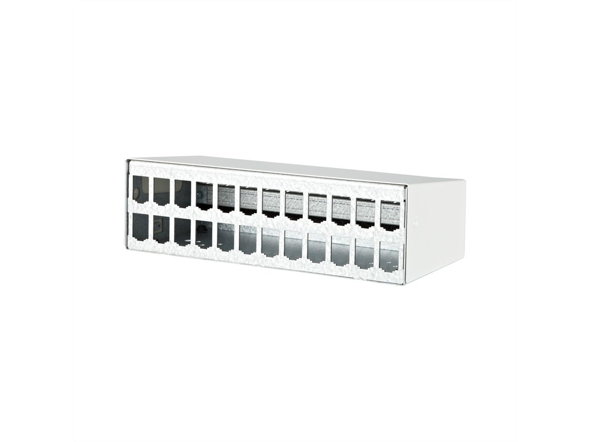 METZ CONNECT Module AP behuizing 2x12 poort zuiver wit RAL9010