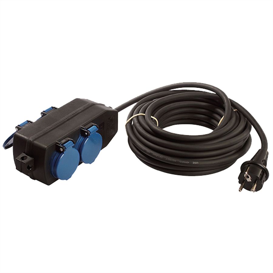 BACHMANN distribution socket 4x CEE7/3 10m, IP44