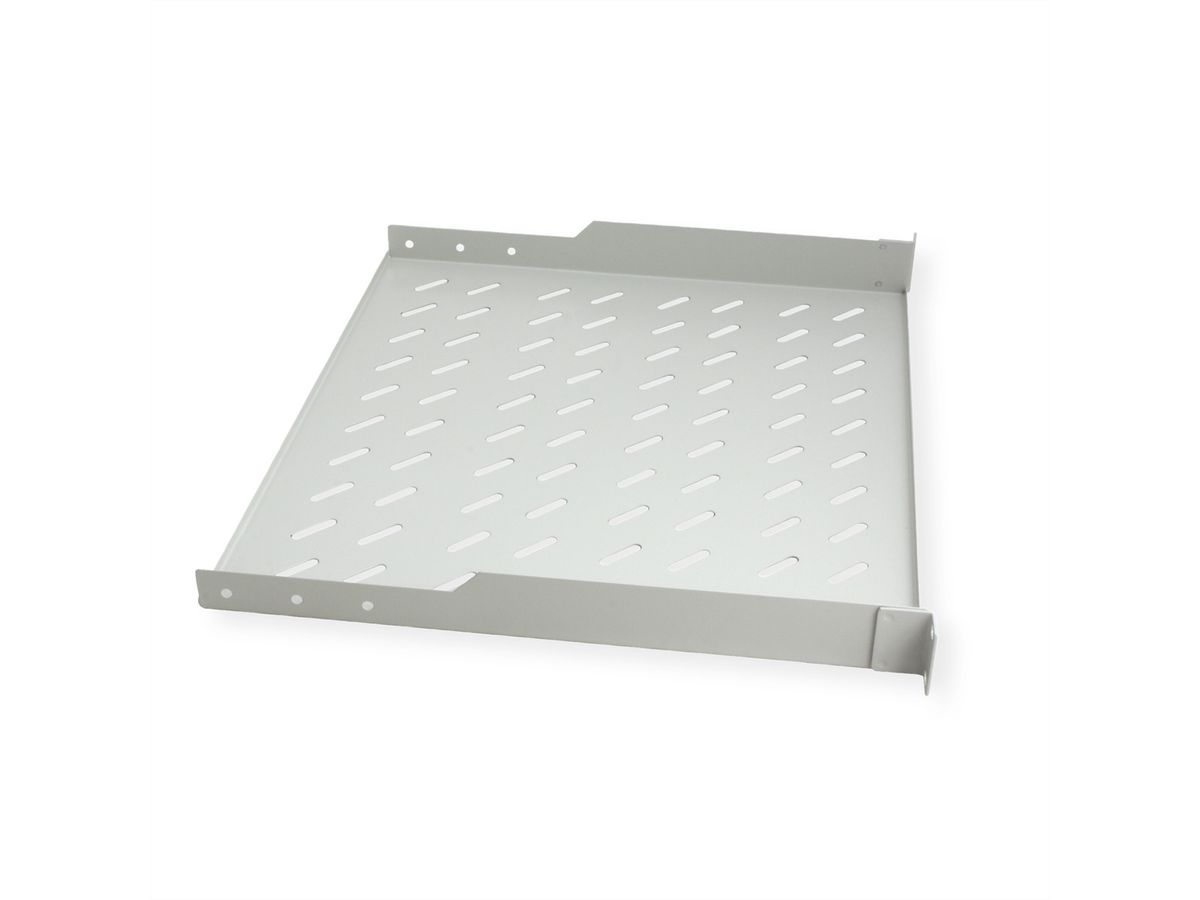 ROLINE 19-inch plank 1 U 400 mm diep, 15 kg draagvermogen grijs