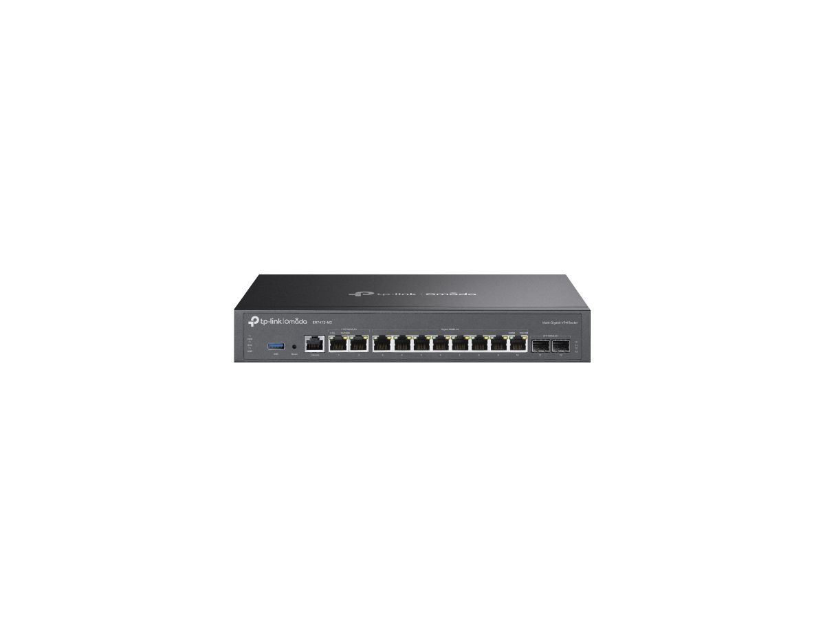 TP-Link ER7412-M2 bedrade router 2.5 Gigabit Ethernet, Gigabit Ethernet Zwart