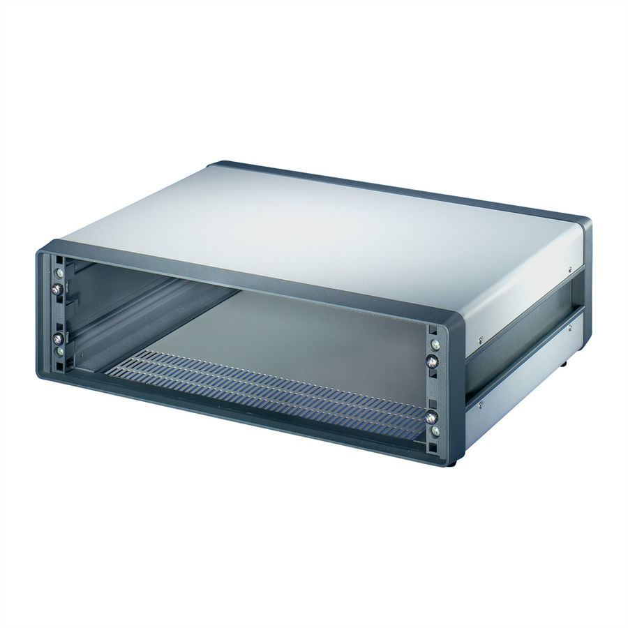 SCHROFF Comptec 19" Desktop Case, Unshielded, Steel Cover, 4 U, 84 HP, 400 mm