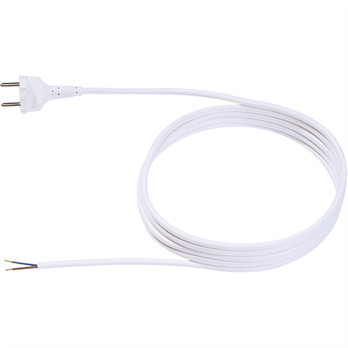 BACHMANN contour power supply cable 2x1.0 3m, H05VV-F white cont. pc./AEH