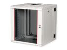 ROLINE 19-inch wandbehuizing Pro 12 U, 600x600 BxD tweedelig draaibaar grijs