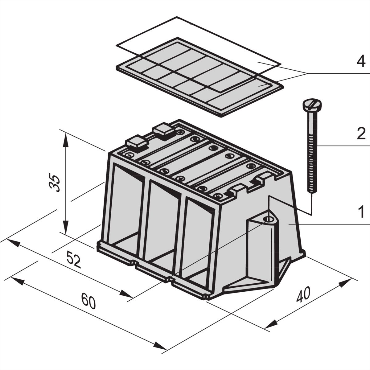 SCHROFF Montagebeugel voor busbar 1, 2?Palen
