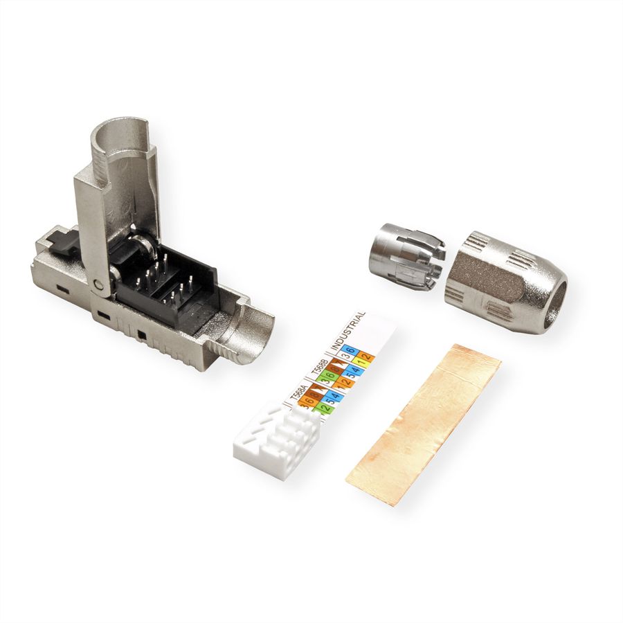 ROLINE Field Plug Cat.6A (Class EA), STP, silver