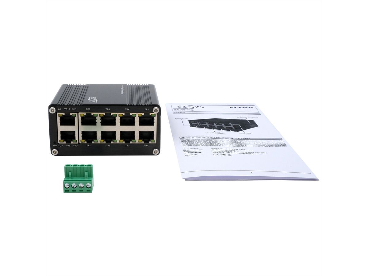 EX-62025PoE 10-poorts industriële PoE-switch mini unmanaged