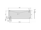 SCHROFF Inpac voorpaneel met scharnierende bodem, 4 HE, 2,5 mm, al, geanodiseerd, onbehandelde randen