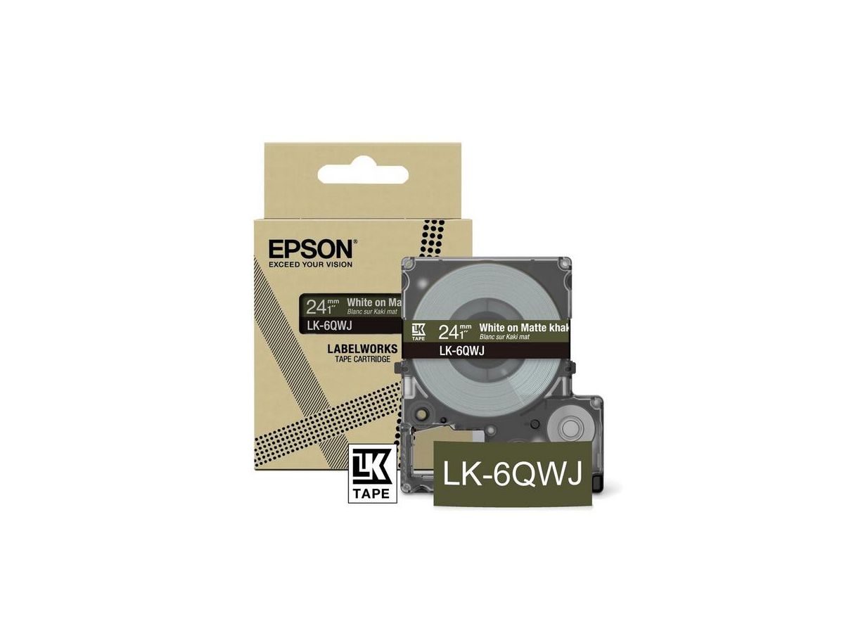 Epson LK-6QWJ Khaki, White