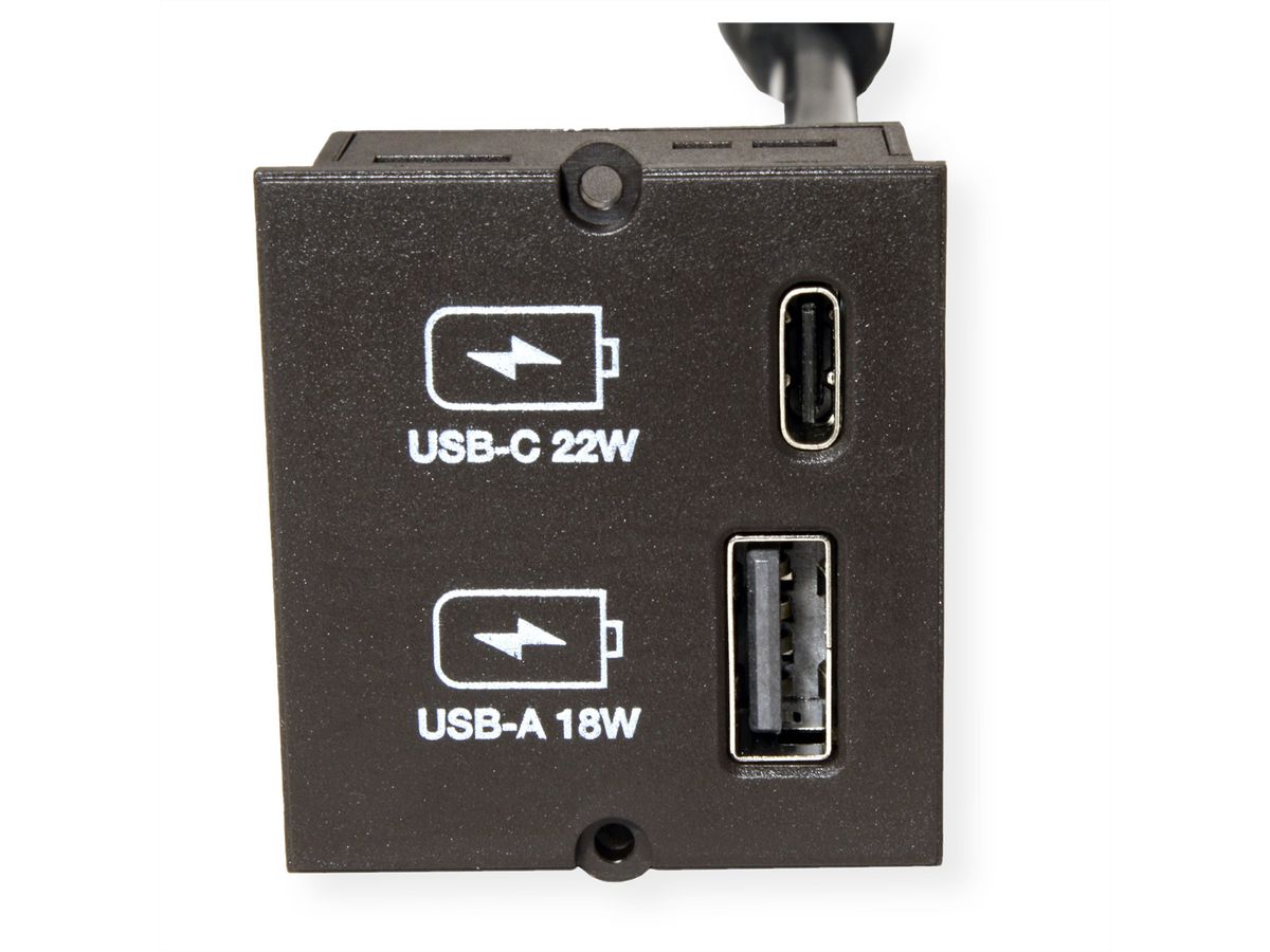 BACHMANN Custom Module USB Charger Module Type A & Type C 22W, Quickcharge