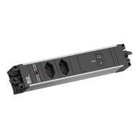 BACHMANN STEP ALU 2xCH 90°, 1x USB C/C 100W
