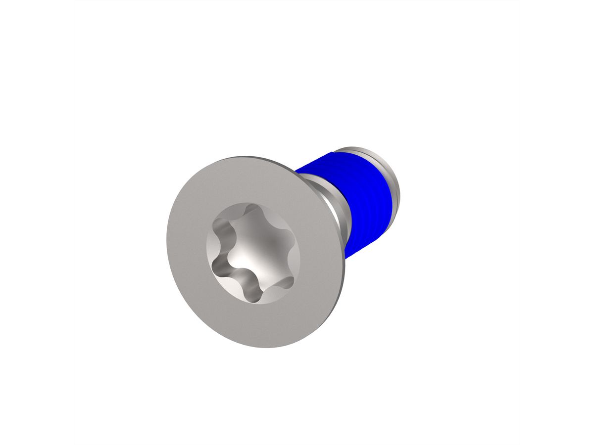 SCHROFF Assembly Parts for Rugged Components, Countersunk Screw with Thread-locking Compound, Torx, M4 x 10