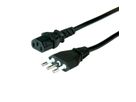 VALUE Power Cable, straight IEC Conncector, Italy Version, black, 1.8 m