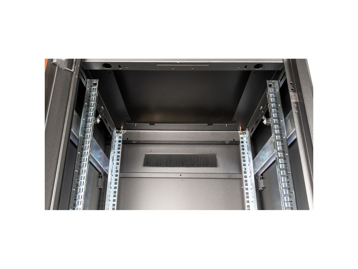 ROLINE 19-inch netwerkkast Pro 32 U, 600x600 BxD Glazen deur zwart