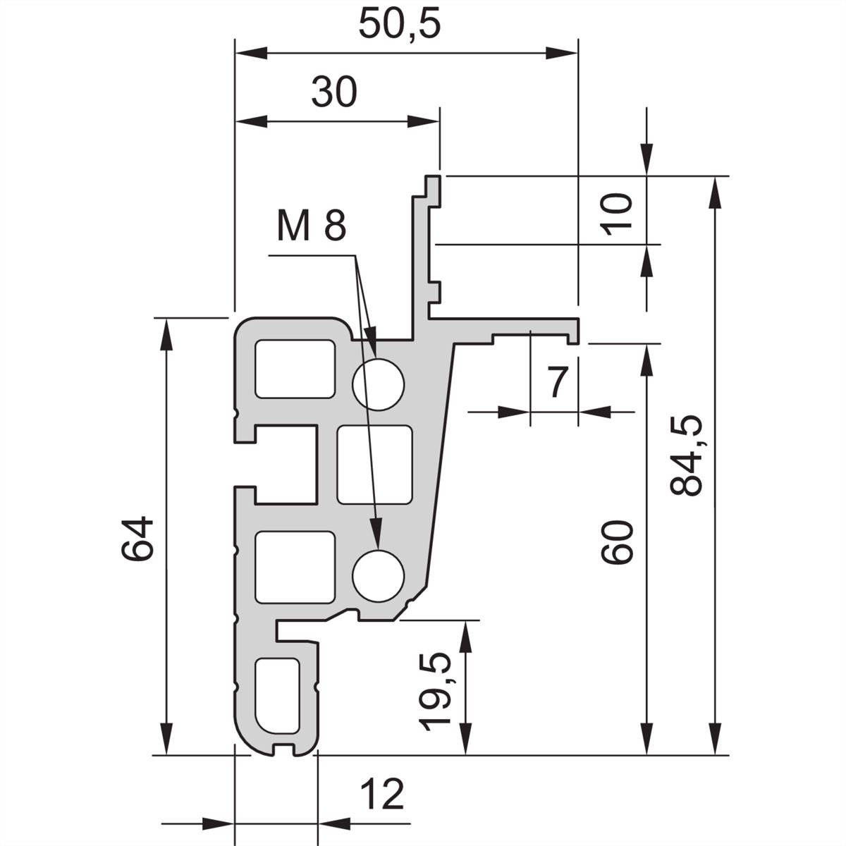 SCHROFF Novastar Cabinet Frame, Universal Heavy-Duty, 12 U 553W 800D