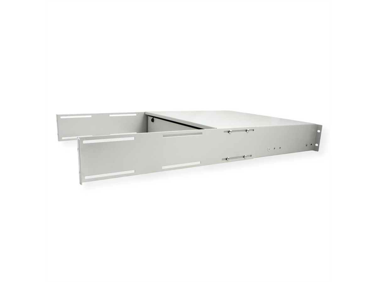 ROLINE 19-inch keyboard rack 2 U, 400 T lockable grey