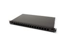 ROLINE 19'' rek voor keystone modules, 16P., voor glasvezel keystones, zwart
