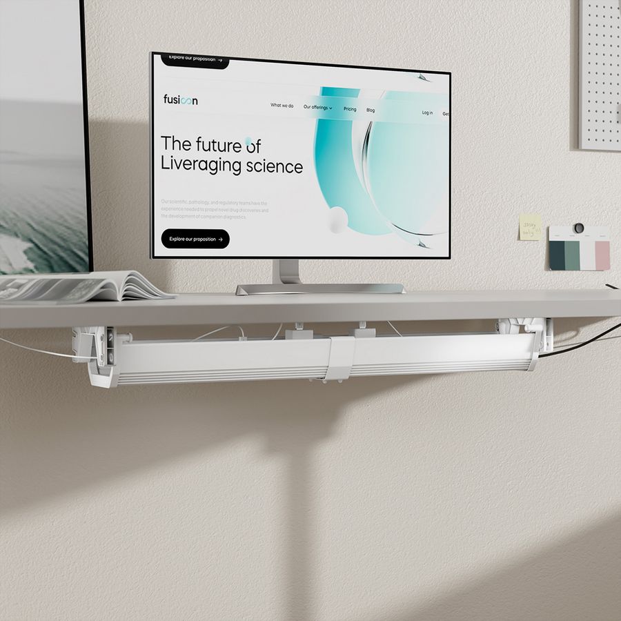 ROLINE Cable Organizer, Under Desk Mount, white, 85.8 cm