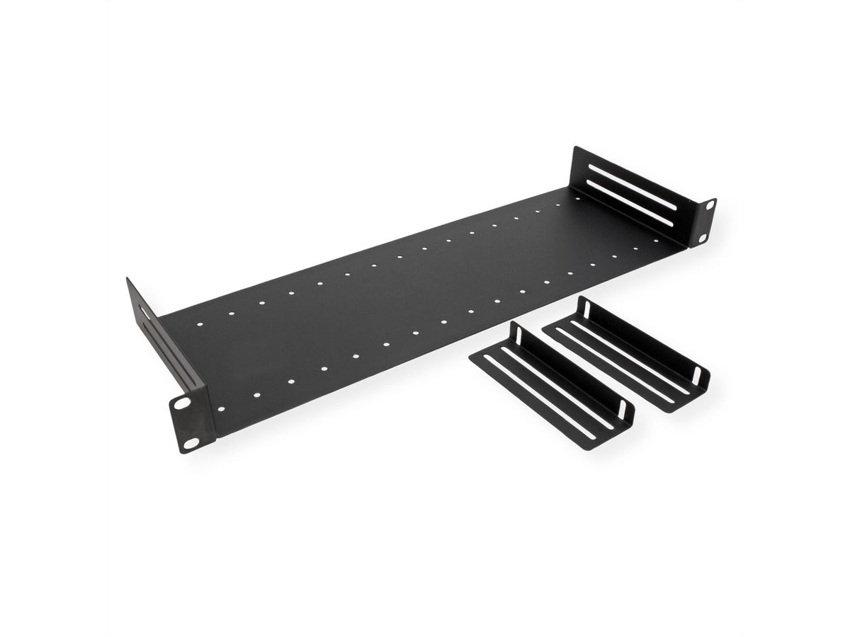 VALUE 19” plank met 2 verstelbare verdelers, 1 HE, zwart
