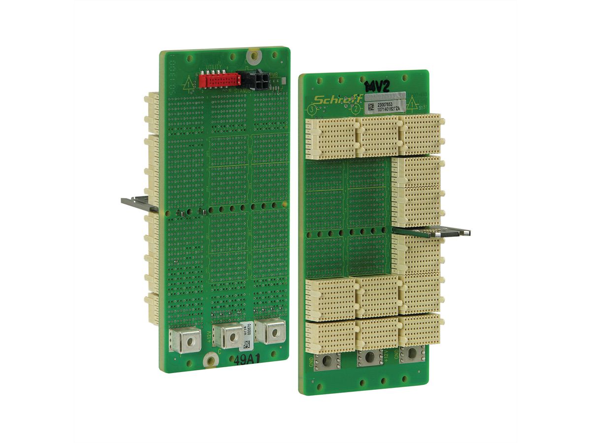 SCHROFF CPCI seriële backplane, 3 HE, 3 sleuven, systeemsleuf rechts, full-mesh, zonder RIO
