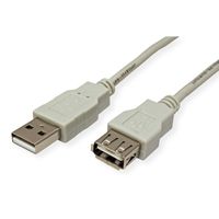 STANDAARD USB 2.0 verlengkabel, Type A-A, M/F, beige, 1,8 m