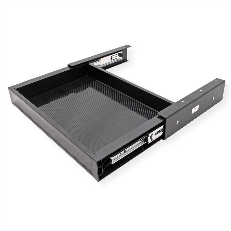 VALUE Ultra-Slim Underdesk Mount Storage Drawer, 420 mm width, black