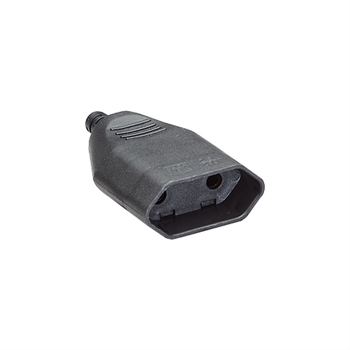 BACHMANN Euro flat plug black, Screw connection PU 3 pcs. in polybag