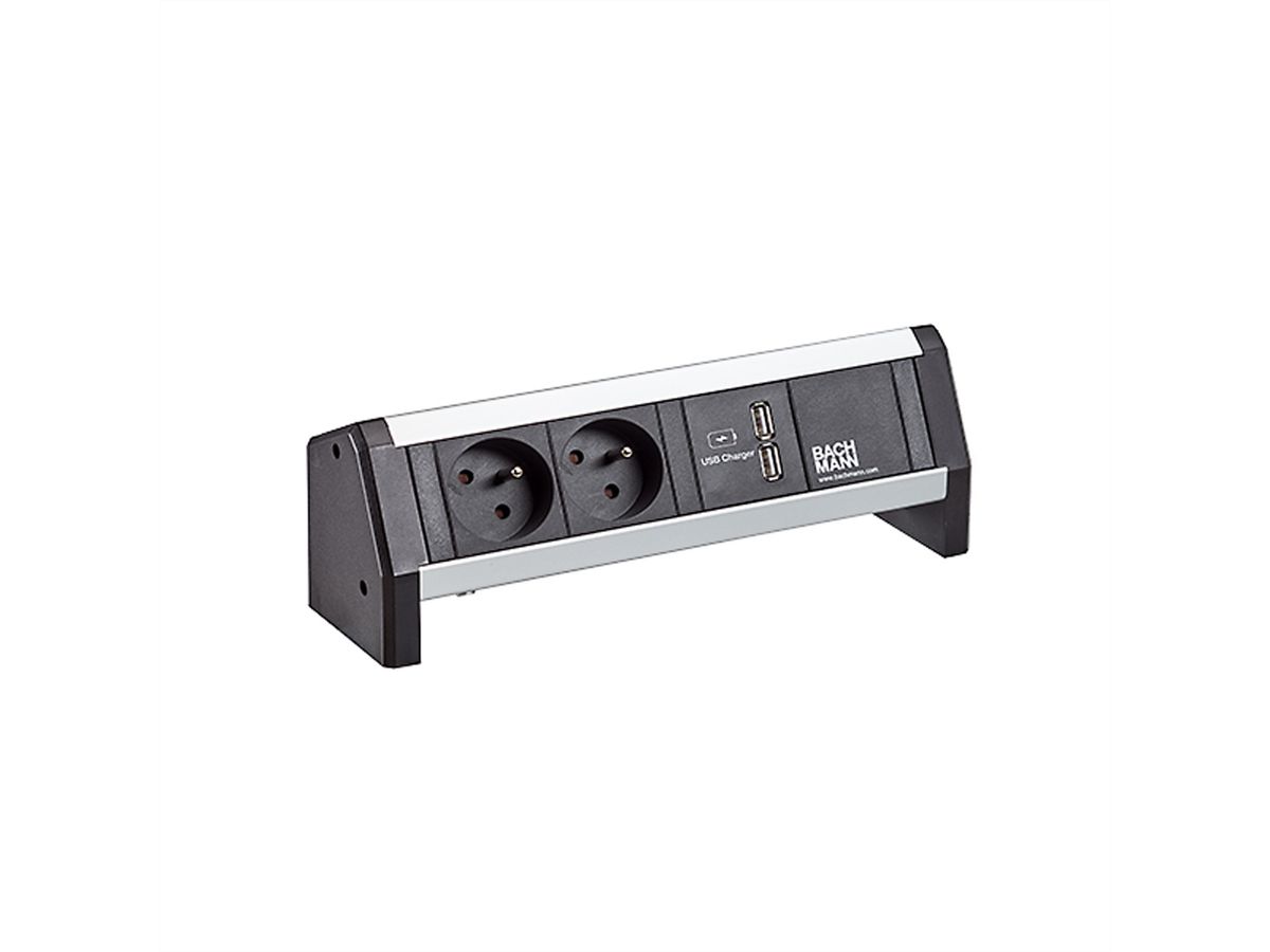 BACHMANN DESK 2xUTE 1xUSB Charger GST18 black