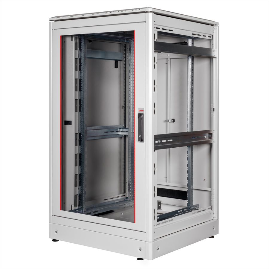 ROLINE 19-inch netwerkkast Pro 26 U, 800x800 BxD Glazen deur grijs