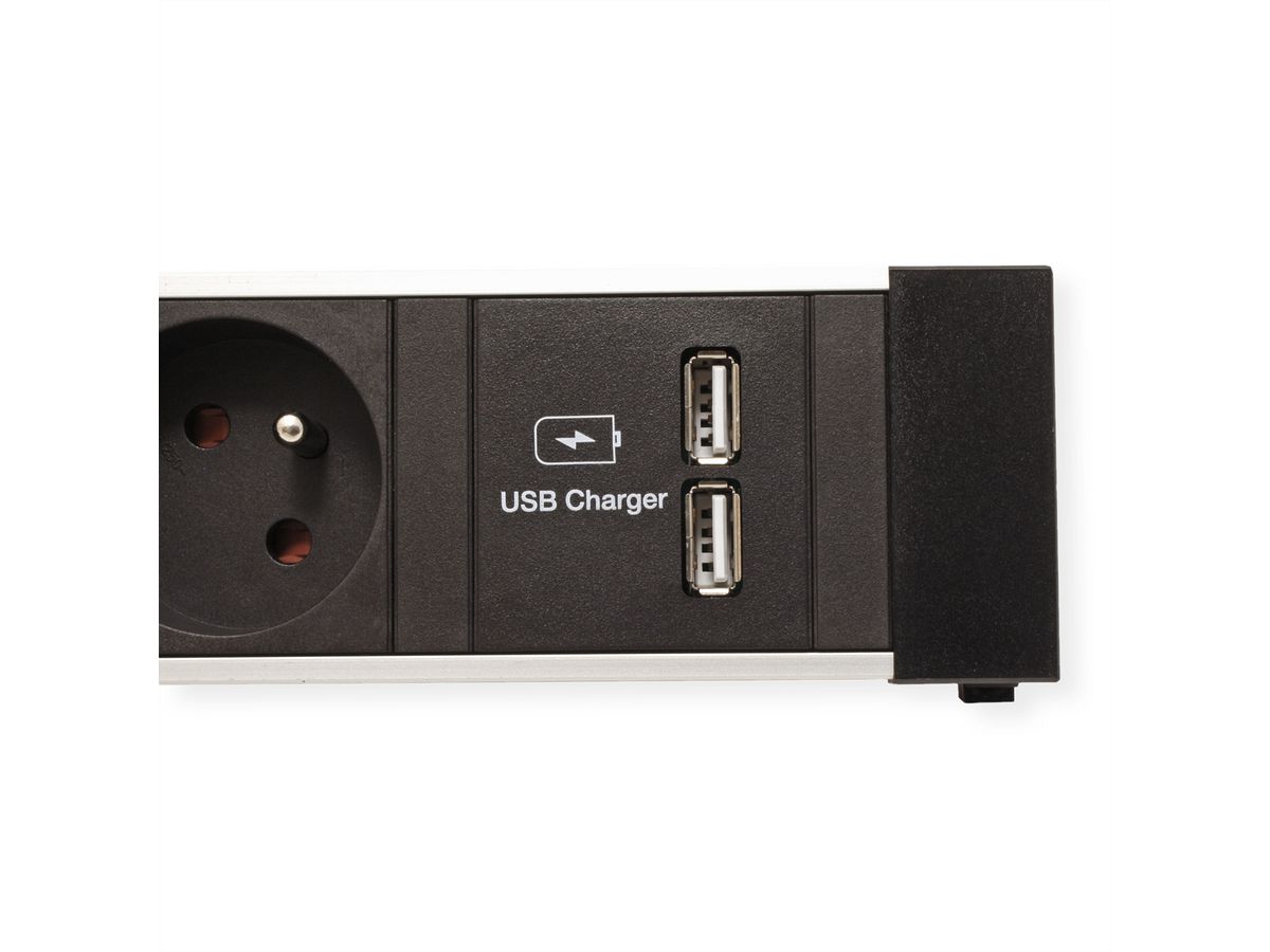 BACHMANN Power Frame 3xUTE, 1x oplader USB dubbel