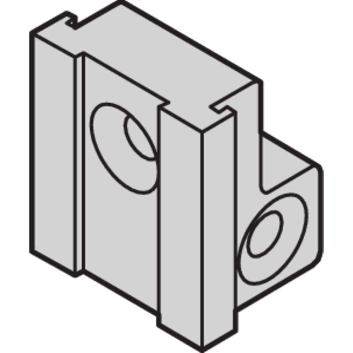 SCHROFF PCB beugel voor frontplaat/PCB bevestiging, gegoten zink