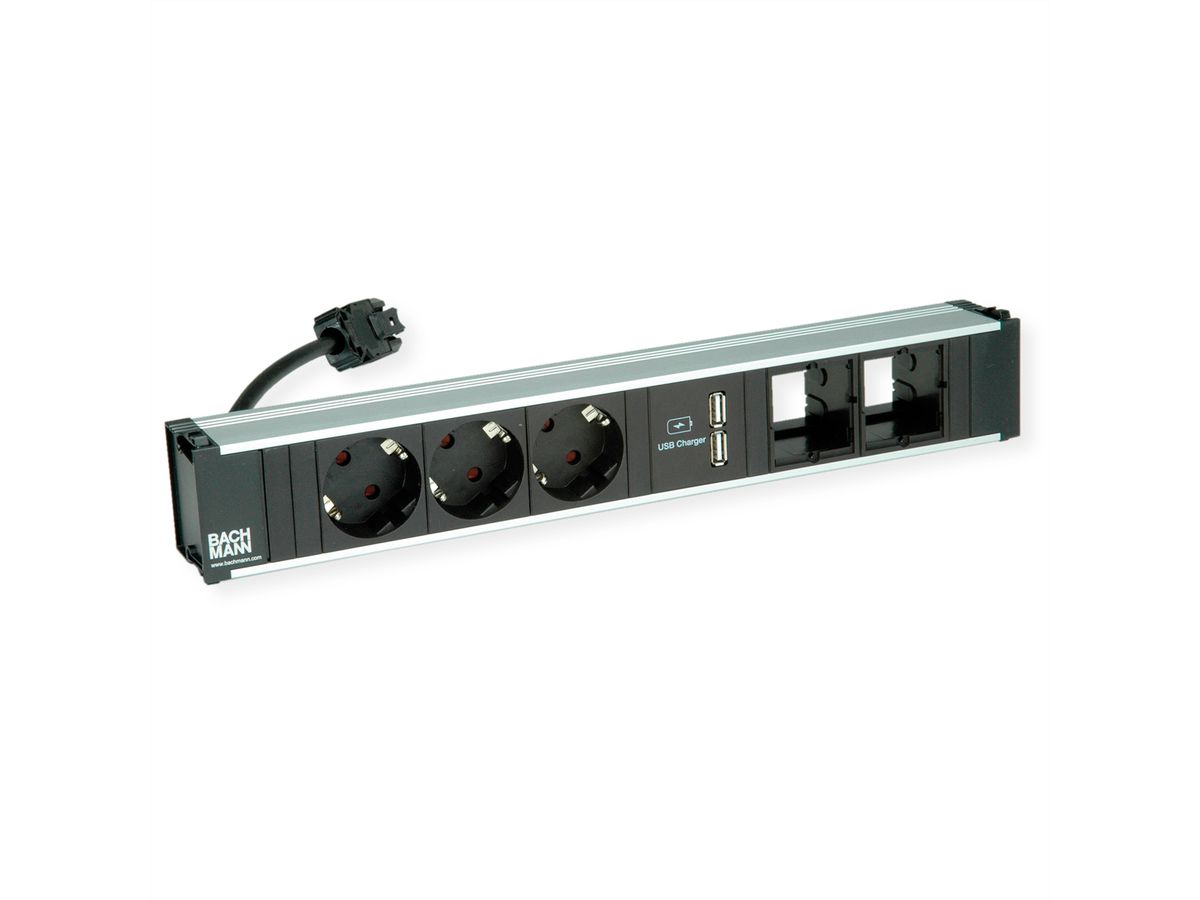 BACHMANN CONI 3xCEE7/3 1x USB Charger
