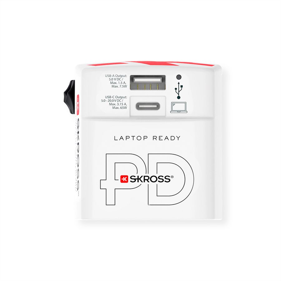 Skross World USB Charger AC65PD with USB C cable, worldwide