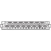 SCHROFF Stekker Type H, EN 60603, DIN 41612, female, 15 contacten, pin lengte 10,0 mm