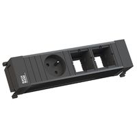 BACHMANN POWER FRAME 1xUTE 2xCM plastic profile black