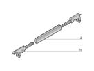SCHROFF Guide Rail End Piece, 4.4" PCB  Type, Groove Width 2 mm, Red